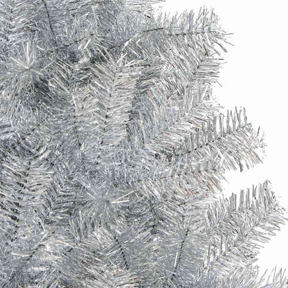 vidaXL Artificial Christmas Tree with Stand Silver 180 cm PET