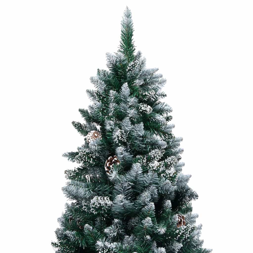 321016 vidaXL Artificial Christmas Tree with Pine Cones and White Snow 180 cm