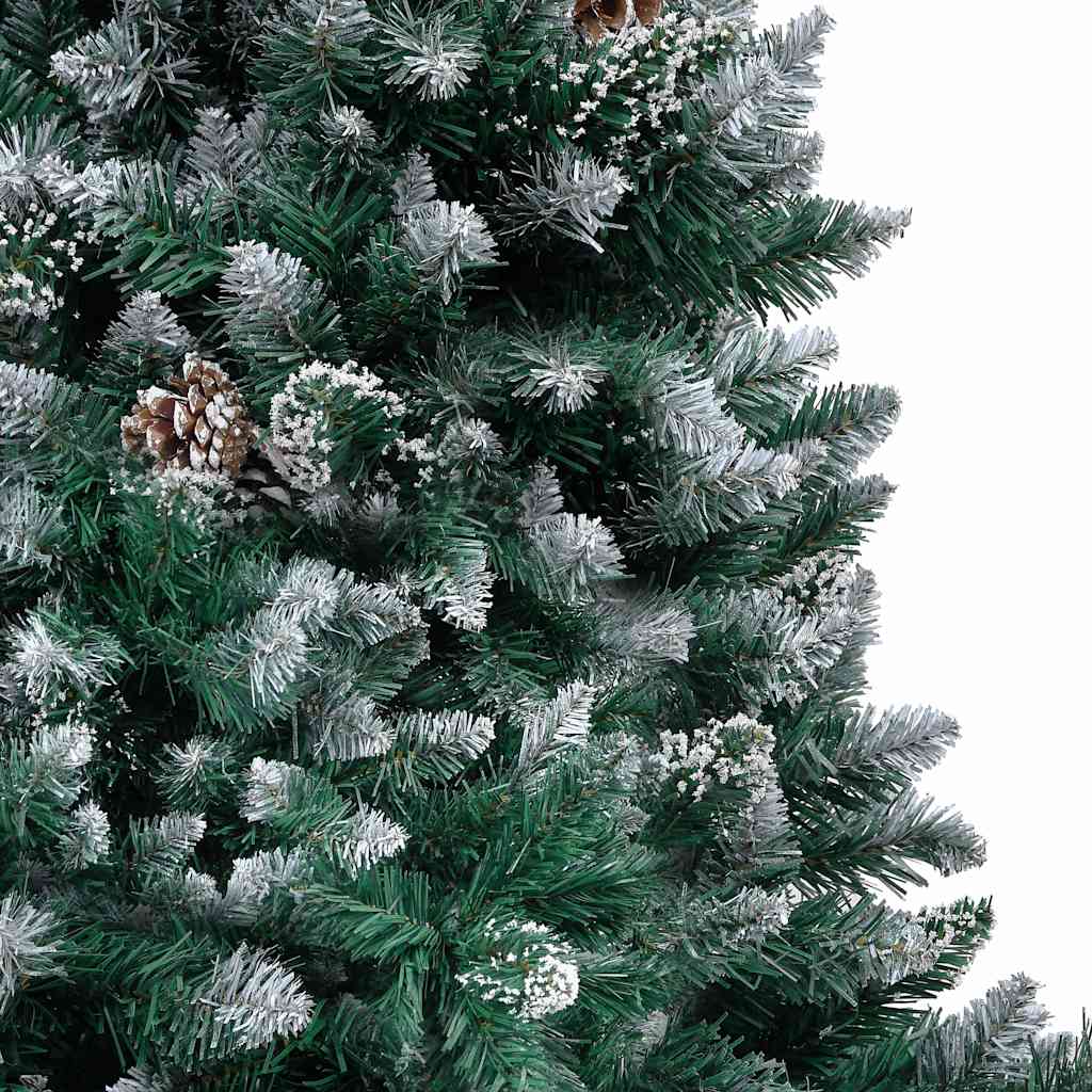 321016 vidaXL Artificial Christmas Tree with Pine Cones and White Snow 180 cm