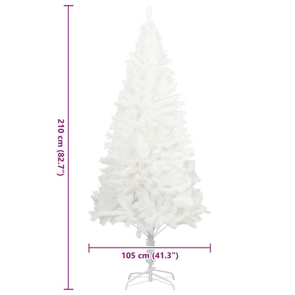 vidaXL Artificial Christmas Tree Lifelike Needles White 210 cm