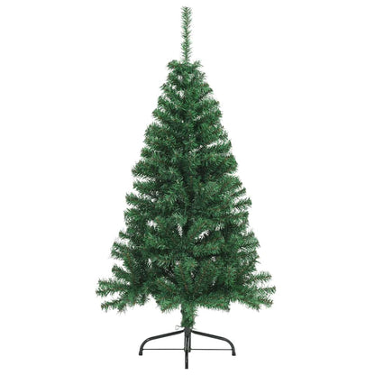vidaXL Artificial Half Christmas Tree | Green | PVC, Steel | 150 cm height