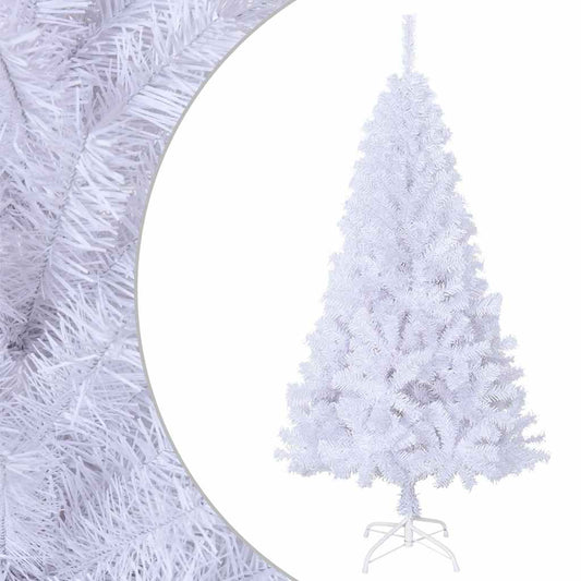 vidaXL Artificial Christmas Tree | White | PVC, steel | 150cm