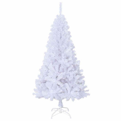vidaXL Artificial Christmas Tree | White | PVC, steel | 150cm