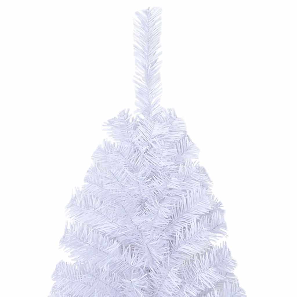 vidaXL Artificial Christmas Tree | White | PVC, steel | 150cm