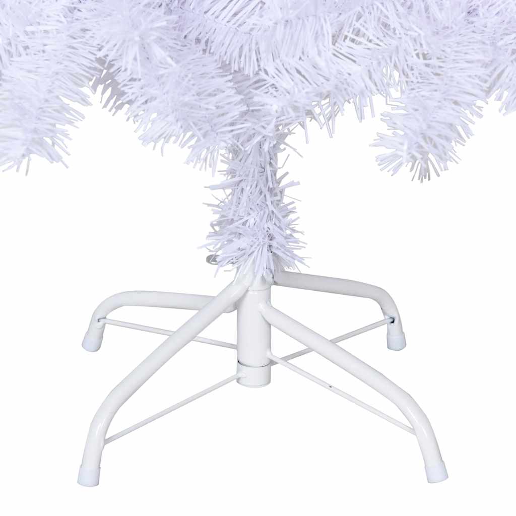 vidaXL Artificial Christmas Tree | White | PVC, steel | 150cm