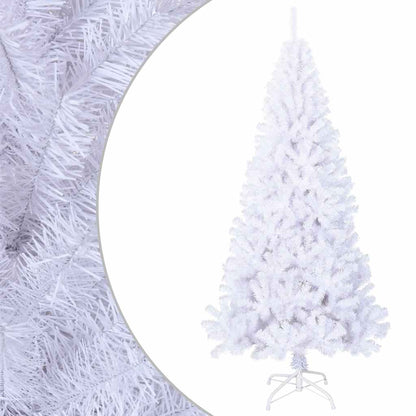 vidaXL Fake Christmas Tree | White | PVC | Medium | Adjustable Armrests