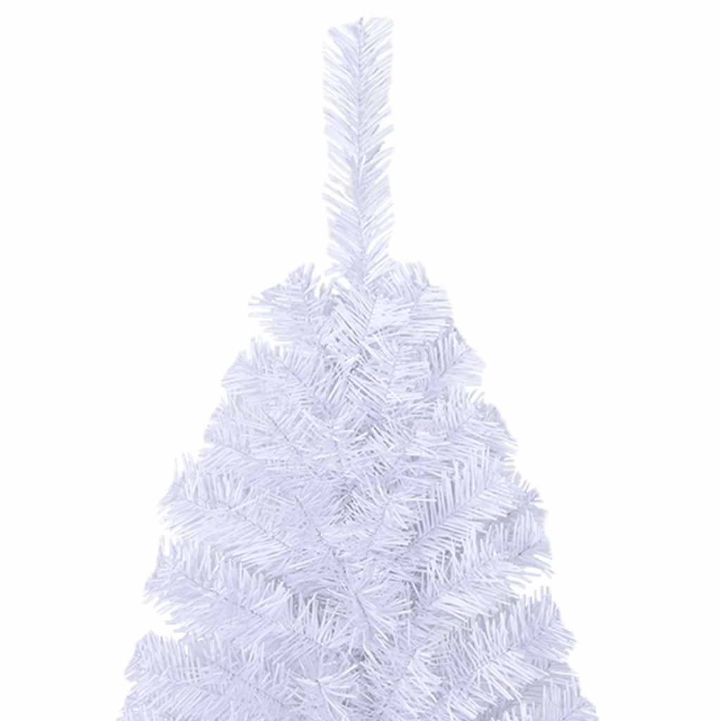 vidaXL Fake Christmas Tree | White | PVC | Medium | Adjustable Armrests