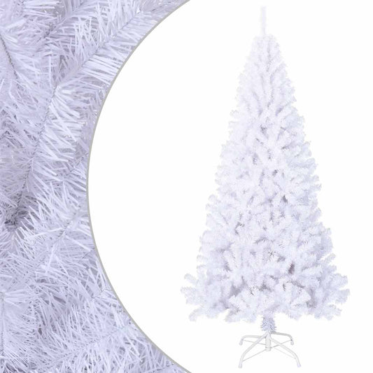 vidaXL Artificial Christmas Tree | White | PVC and Steel | 210 cm