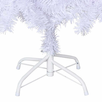 vidaXL Artificial Christmas Tree | White | PVC and Steel | 210 cm