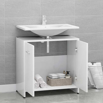 802570 vidaXL Bathroom Cabinet White 60x33x61 cm Engineered Wood