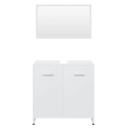 vidaXL Bathroom Furniture Set White Engineered Wood