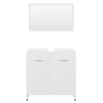 vidaXL Bathroom Furniture Set White Engineered Wood