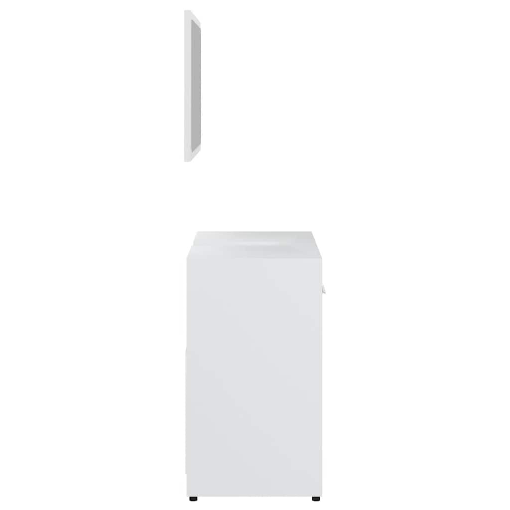 vidaXL Bathroom Furniture Set White Engineered Wood