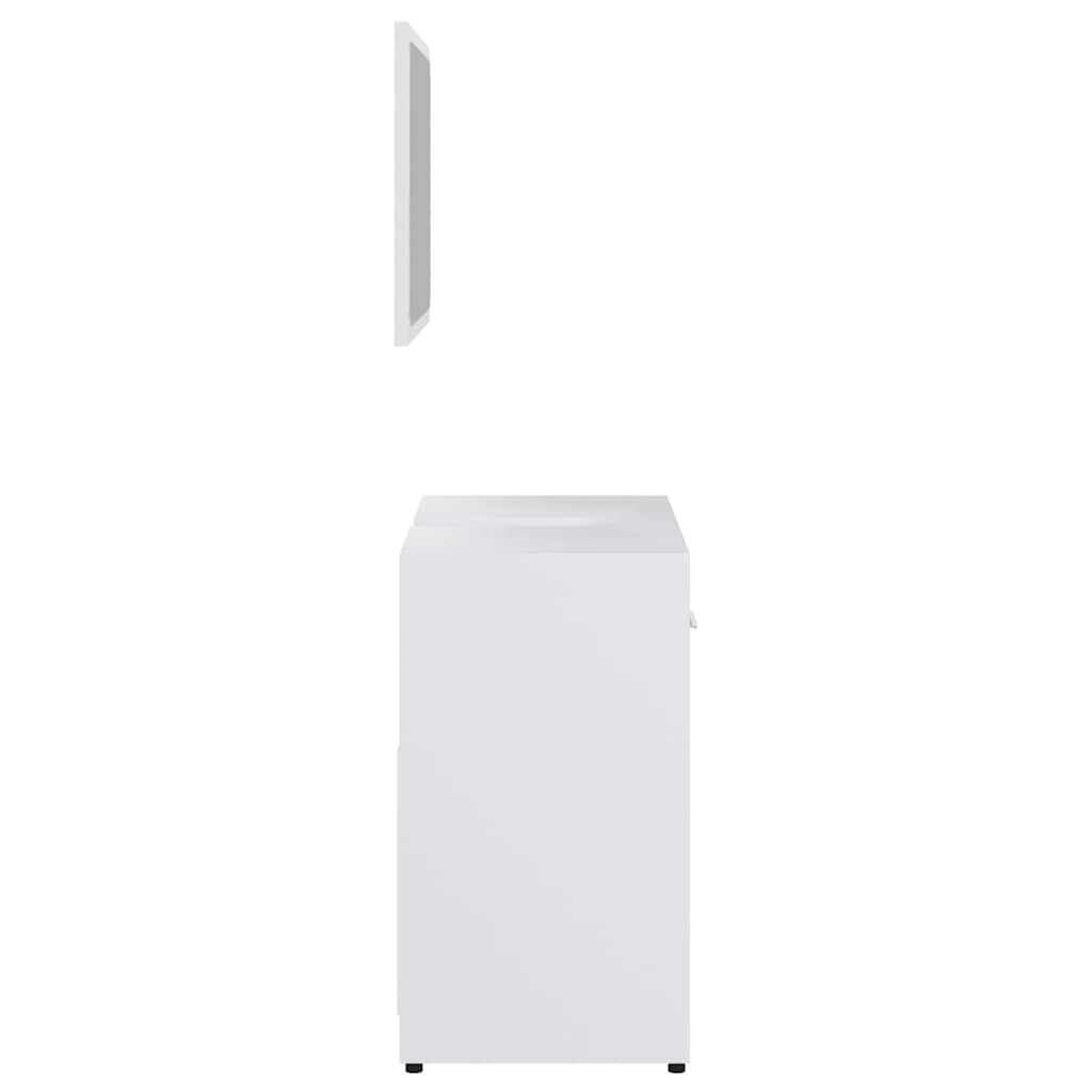 vidaXL Bathroom Furniture Set White Engineered Wood