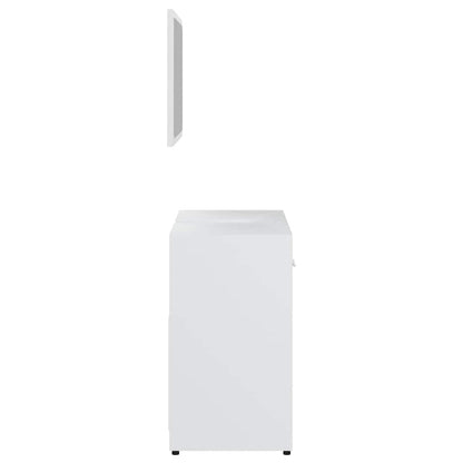 vidaXL Bathroom Furniture Set White Engineered Wood