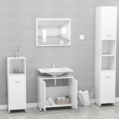 vidaXL Bathroom Furniture Set White Engineered Wood