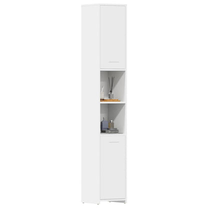 vidaXL Bathroom Cabinet | White | Engineered Wood | Tall | Bathroom Cabinet