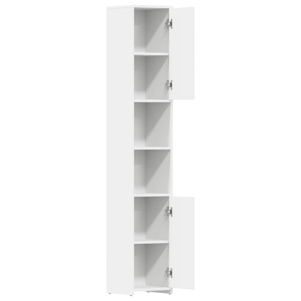 vidaXL Bathroom Cabinet | White | Engineered Wood | Tall | Bathroom Cabinet