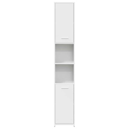 vidaXL Bathroom Cabinet | White | Engineered Wood | Tall | Bathroom Cabinet