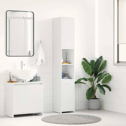 vidaXL Bathroom Cabinet | White | Engineered Wood | Tall | Bathroom Cabinet