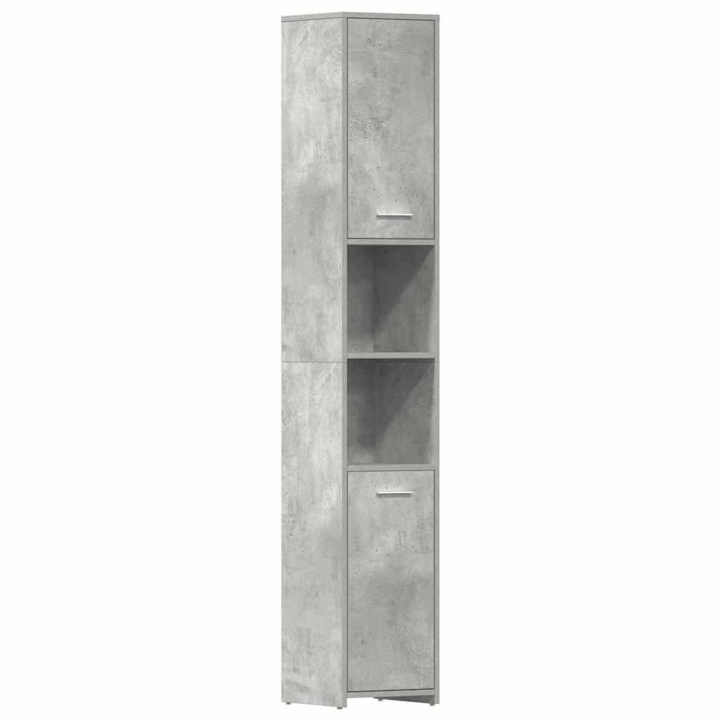 vidaXL Bathroom Cabinet | Concrete grey | Engineered wood | Tall