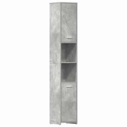 vidaXL Bathroom Cabinet | Concrete grey | Engineered wood | Tall