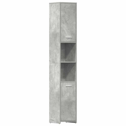 802601 vidaXL Bathroom Cabinet Concrete Grey 30x30x183,5 cm Engineered Wood