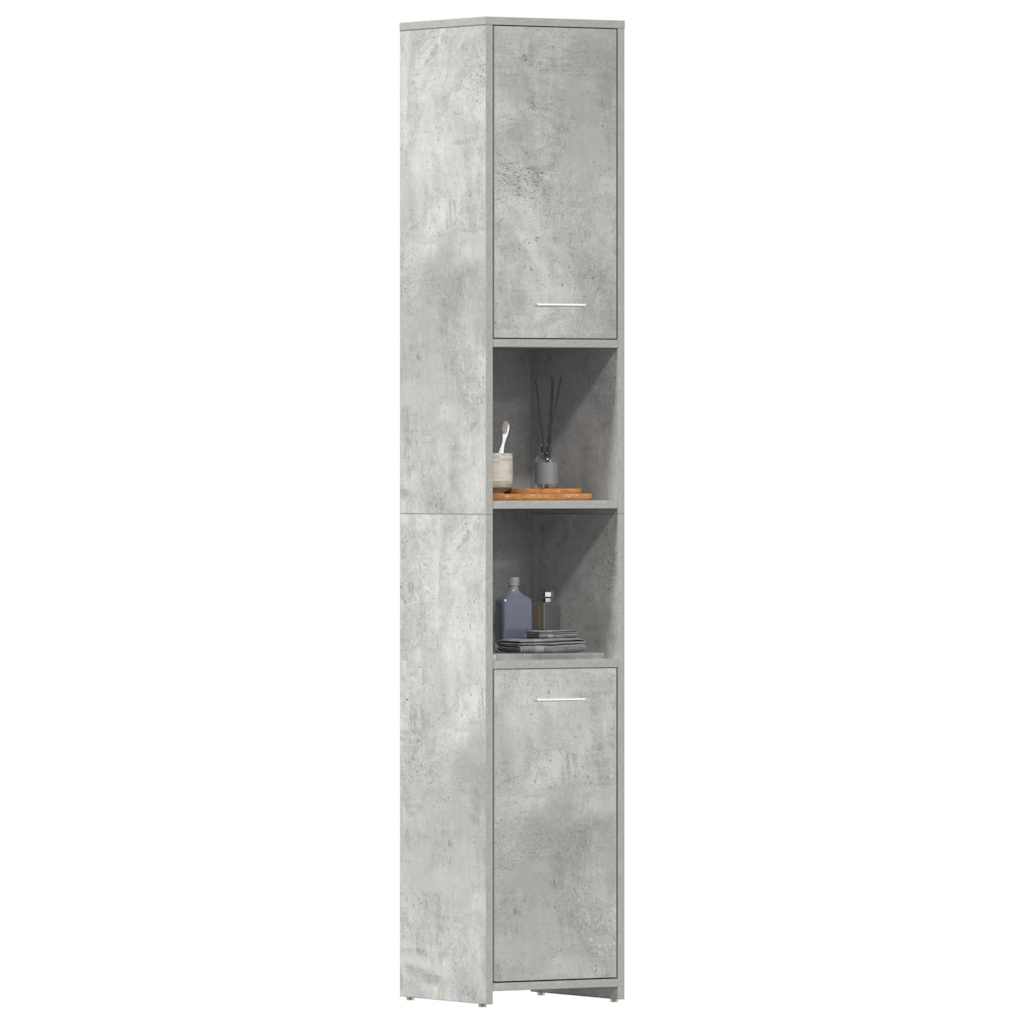 vidaXL Bathroom Cabinet | Concrete grey | Engineered wood | Tall