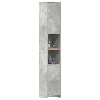 vidaXL Bathroom Cabinet | Concrete grey | Engineered wood | Tall
