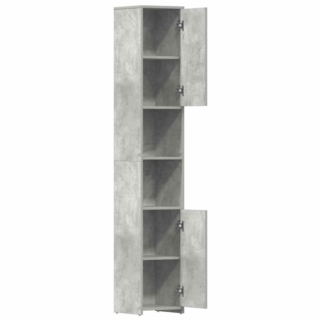 vidaXL Bathroom Cabinet | Concrete grey | Engineered wood | Tall