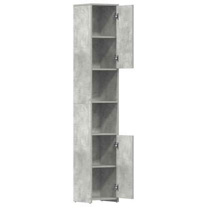 vidaXL Bathroom Cabinet | Concrete grey | Engineered wood | Tall