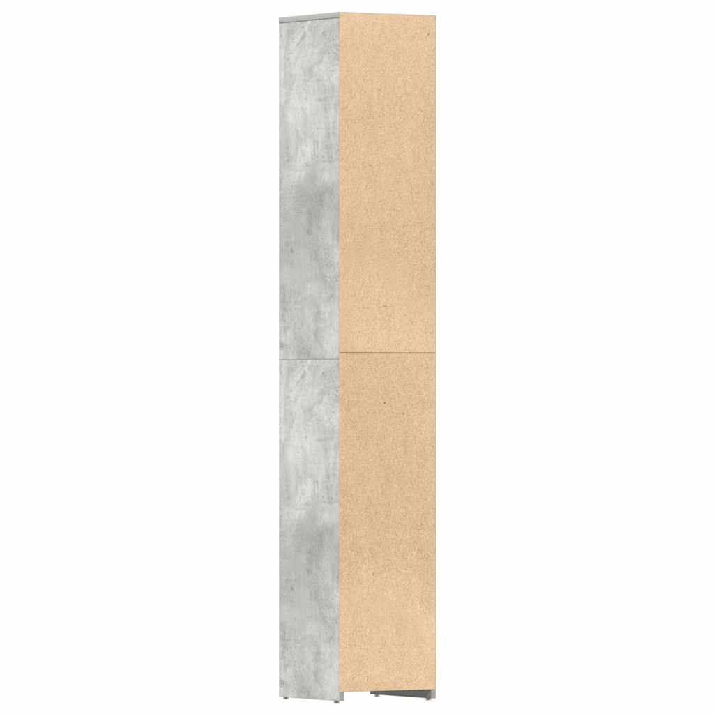 vidaXL Bathroom Cabinet | Concrete grey | Engineered wood | Tall