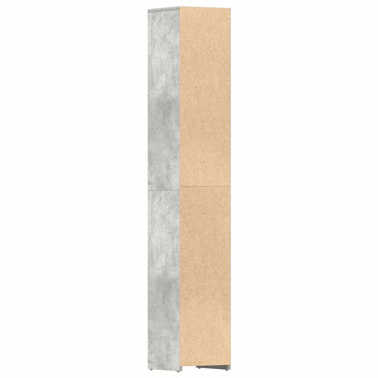 vidaXL Bathroom Cabinet | Concrete grey | Engineered wood | Tall
