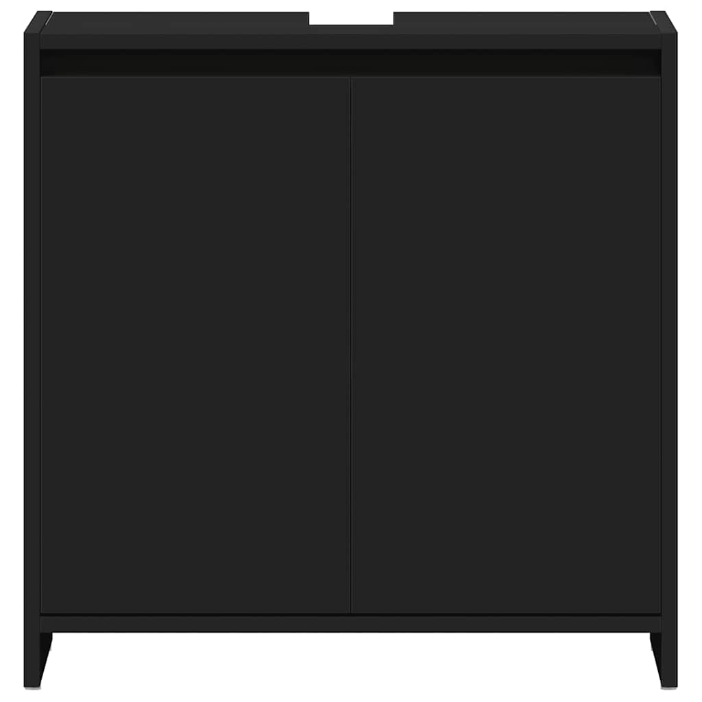 vidaXL Bathroom Cabinet Black 60x33x61 cm Engineered Wood