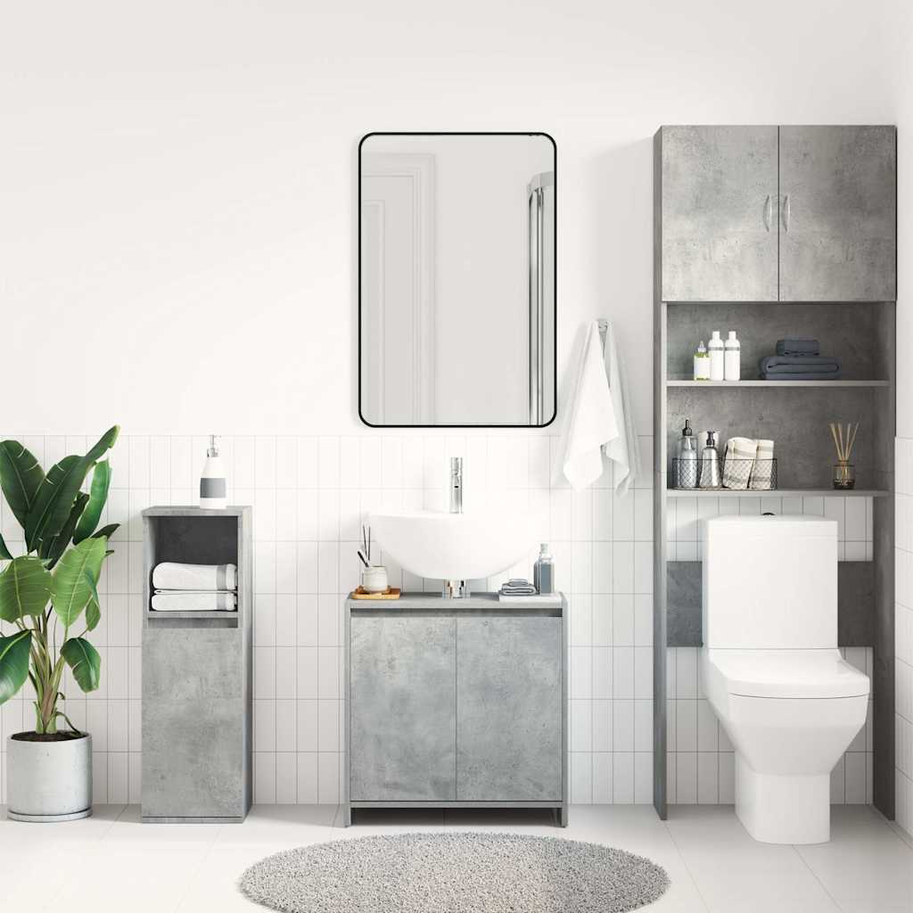 vidaXL Bathroom Cabinet Concrete Grey 60x33x60 cm Engineered Wood