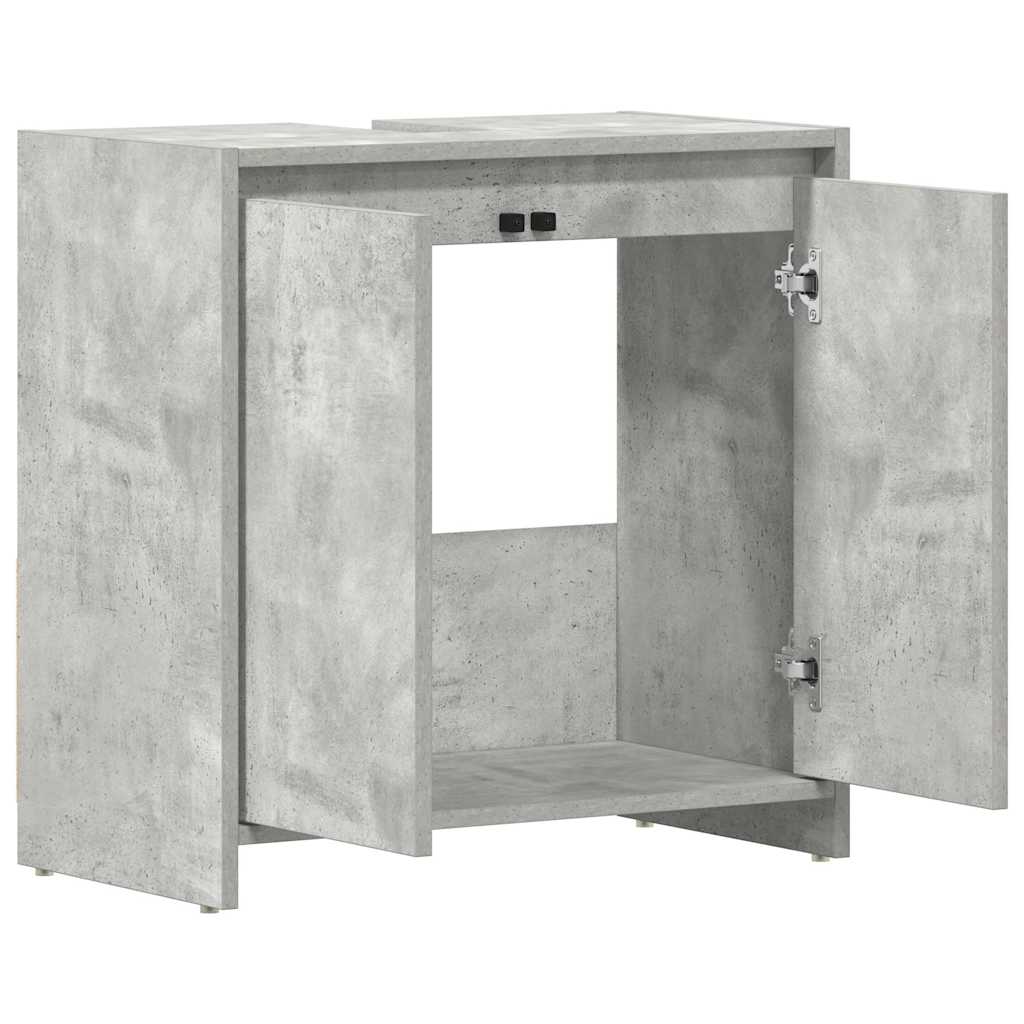 vidaXL Bathroom Cabinet Concrete Grey 60x33x60 cm Engineered Wood