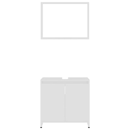 vidaXL Bathroom Furniture Set White Engineered Wood