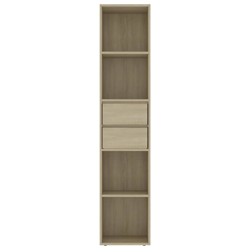 vidaXL Book Cabinet Sonoma Oak 36x30x171 cm Engineered Wood