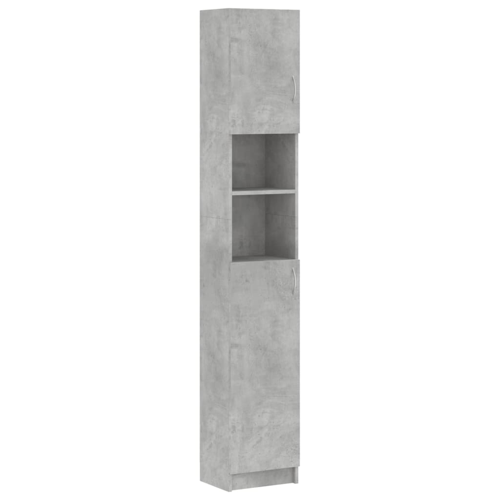vidaXL Bathroom Cabinet | Concrete grey | Engineered wood | Tall