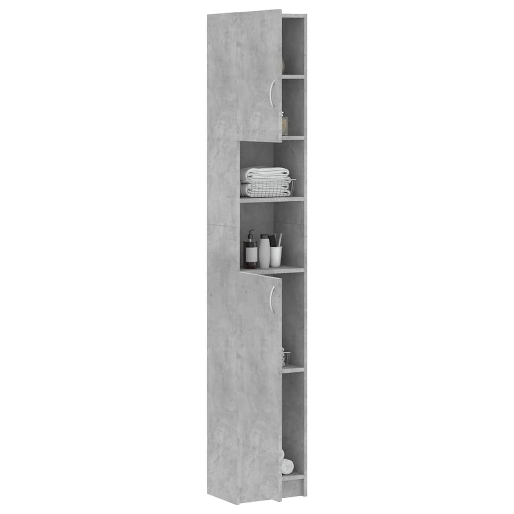 vidaXL Bathroom Cabinet | Concrete grey | Engineered wood | Tall