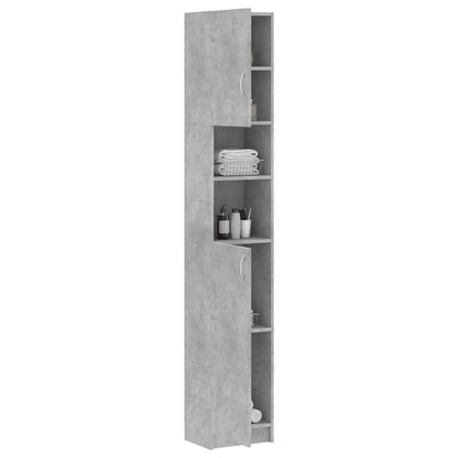 vidaXL Bathroom Cabinet | Concrete grey | Engineered wood | Tall