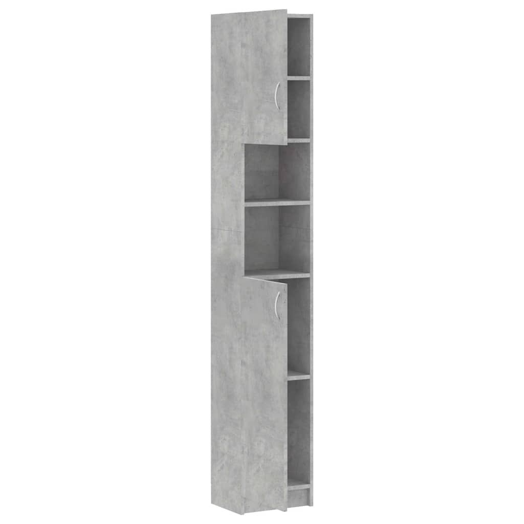 vidaXL Bathroom Cabinet | Concrete grey | Engineered wood | Tall
