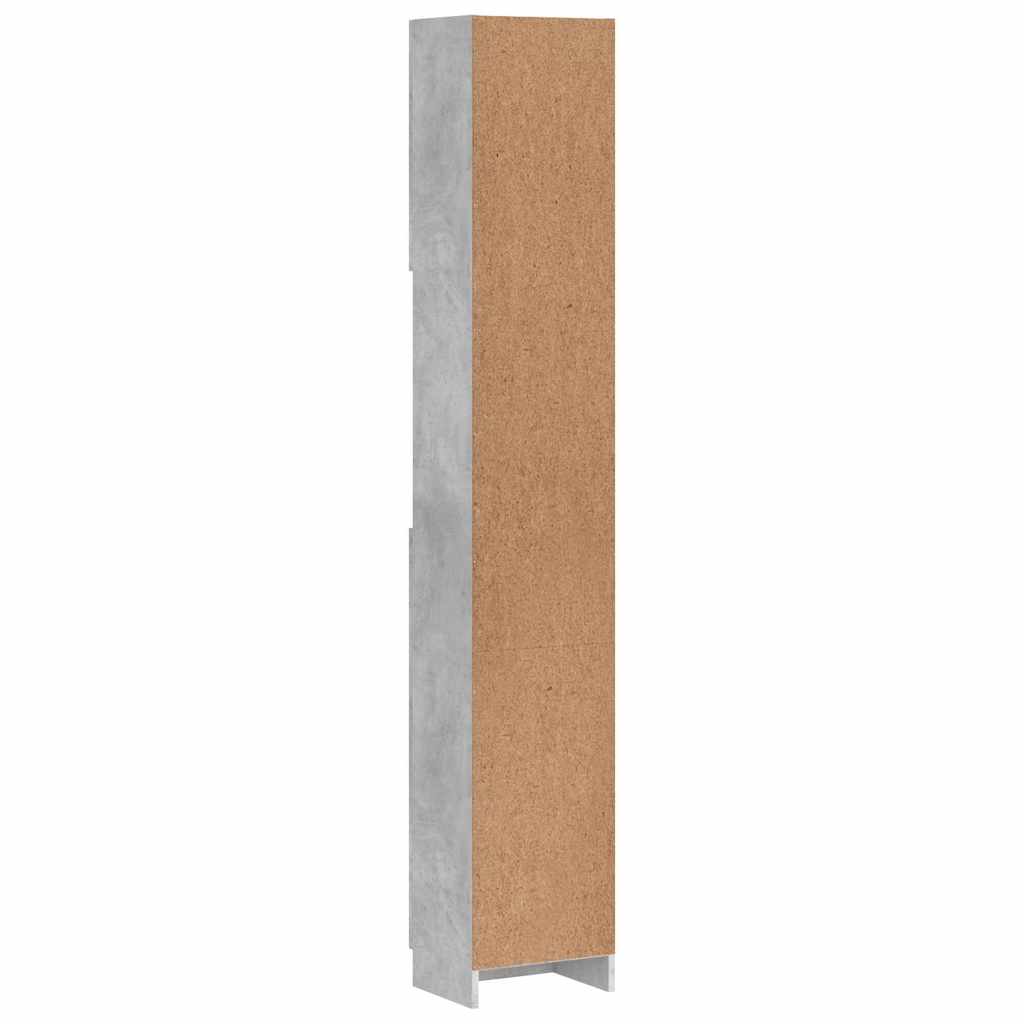 vidaXL Bathroom Cabinet | Concrete grey | Engineered wood | Tall