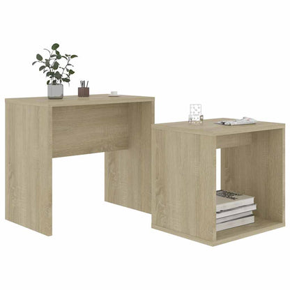 802888 vidaXL Coffee Table Set Sonoma Oak 48x30x45 cm Engineered Wood