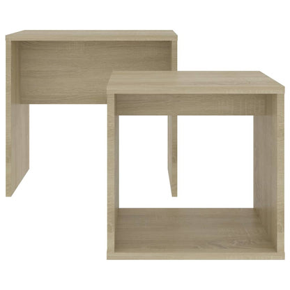 802888 vidaXL Coffee Table Set Sonoma Oak 48x30x45 cm Engineered Wood