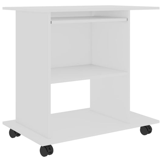 vidaXL Computer Desk White 80x50x75 cm Engineered Wood