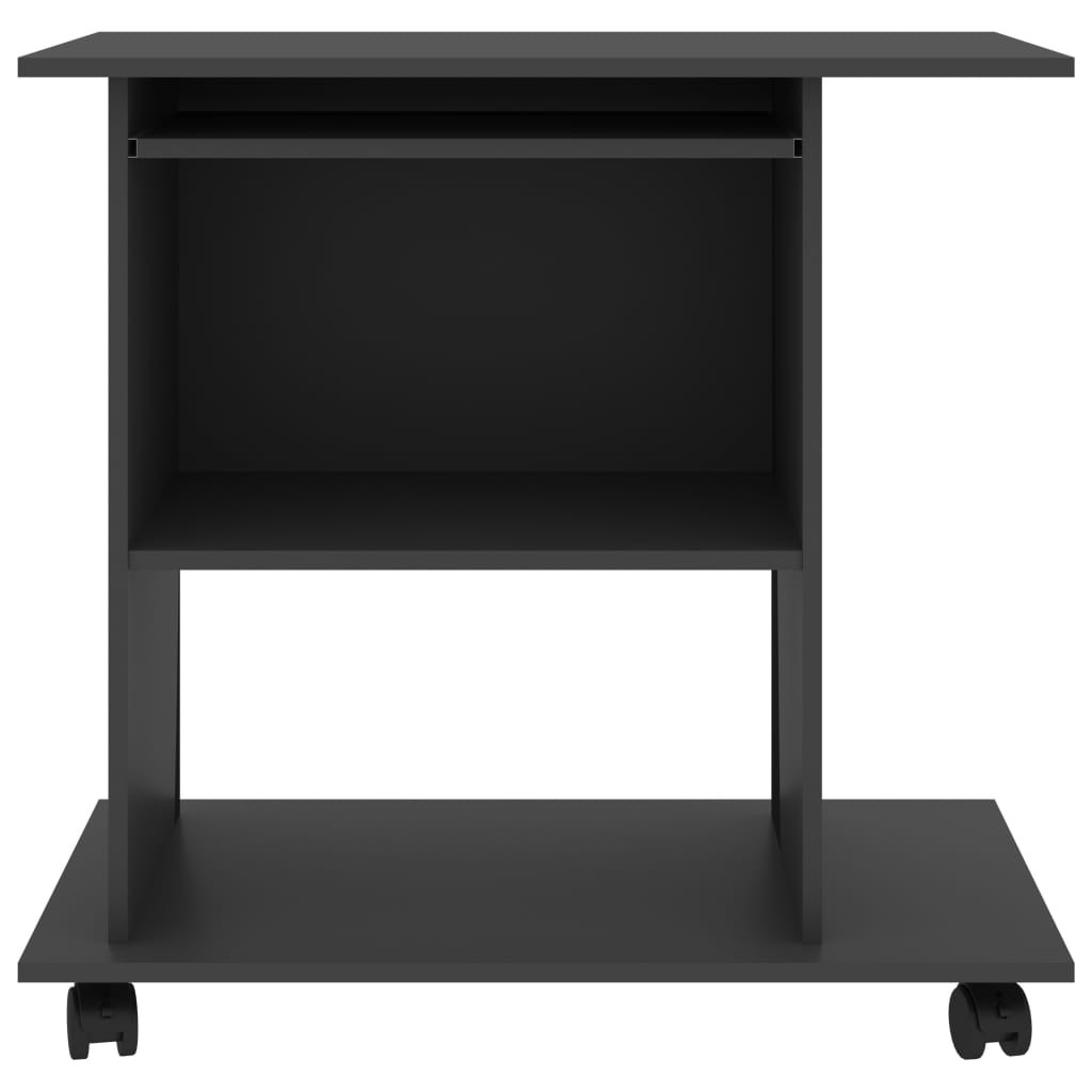 vidaXL Computer Desk Grey 80x50x75 cm Engineered Wood