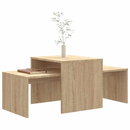 802915 vidaXL Coffee Table Set Sonoma Oak 100x48x40 cm Engineered Wood