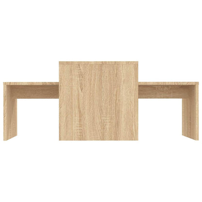 802915 vidaXL Coffee Table Set Sonoma Oak 100x48x40 cm Engineered Wood