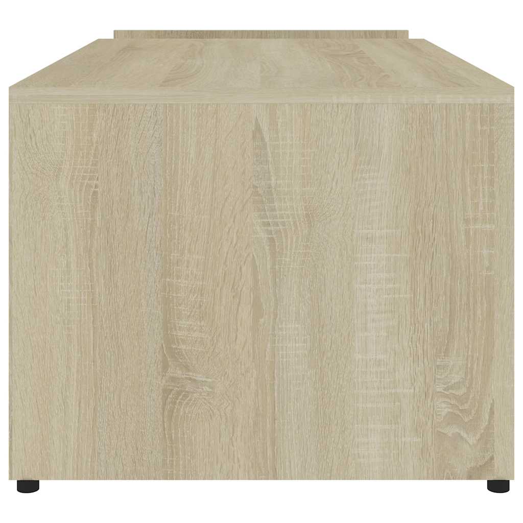 802926 vidaXL Coffee Table White and Sonoma Oak 90x45x35 cm Engineered Wood